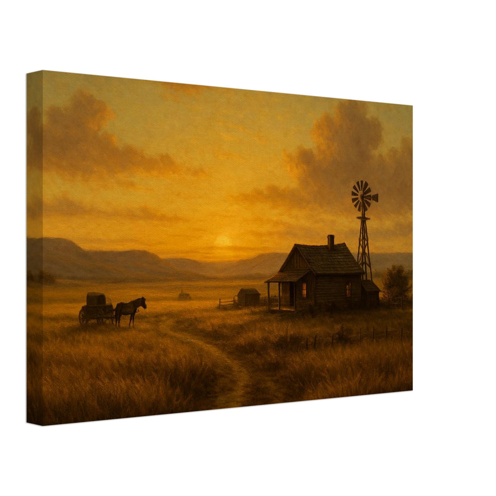 18" x 12" American Prairie Homestead Wall Art (More Sizes Available)