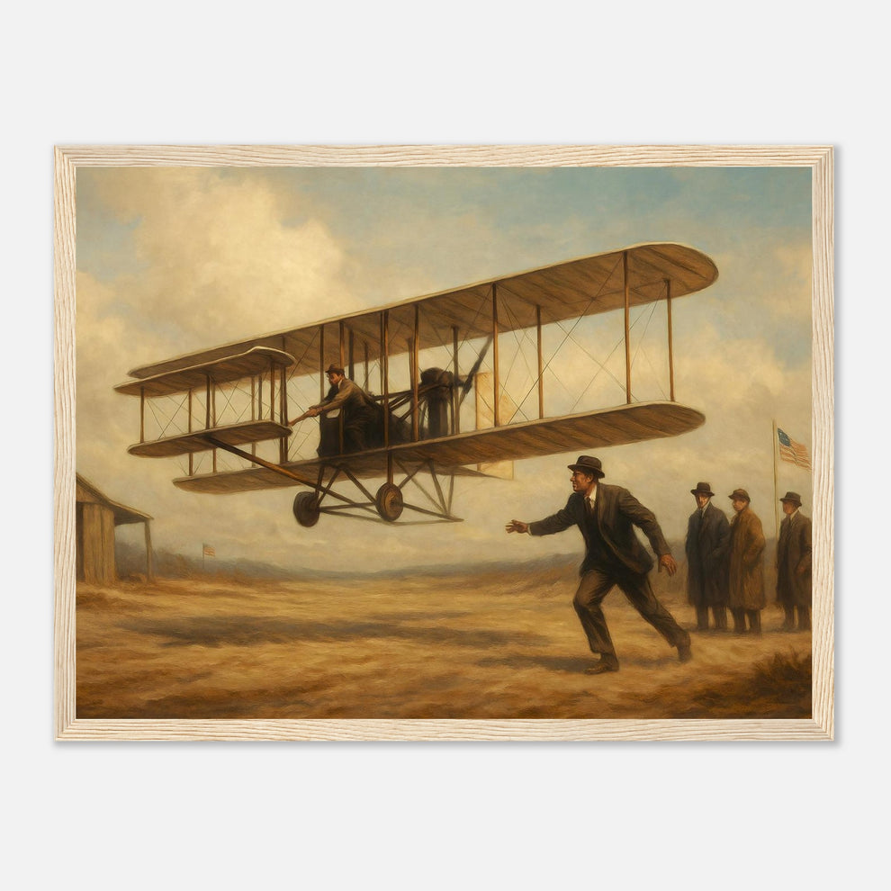 16" x 12" First Flight American History Framed Wall Art (More Sizes Available)